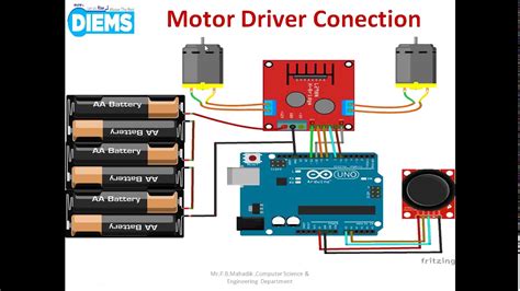 Motor Driver Module With Arduino Using Tinkercad Iot Youtube
