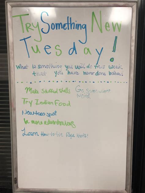 Tuesday Whiteboard Teaching Writing Daily Writing Prompts