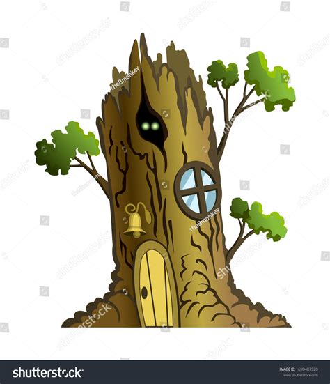 Fairytale House Fantasy Tree House Housing Stock Vector Royalty Free