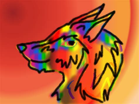 Rainbow Wolf By Animeillustrator96 On Deviantart