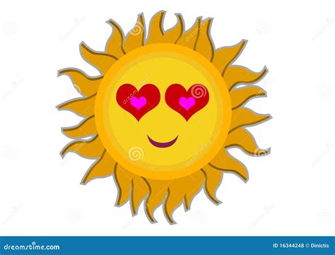 Loving Sun Cartoon Character Royalty Free Stock Photos Image 16344248