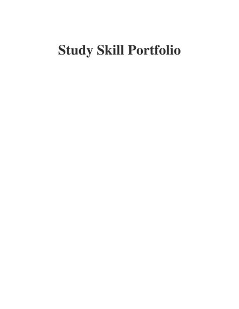 Essential Study Skills Portfolio With Harvard Referencing And Critical