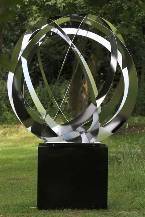 Synergy Iv Contemporary Stainless Steel Garden Sculpture