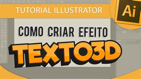 Efeito Texto D Tutorial Illustrator Youtube