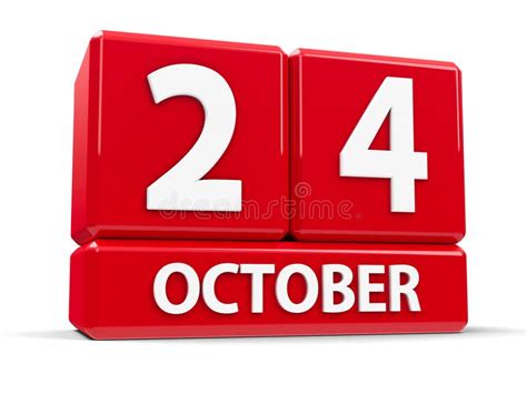 October 24th Date On A Single Day Calendar Gray Wood Block Calendar