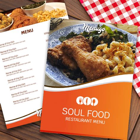 Classify your food menu list and arrange them in. Menugo - Soul Food Menu Template
