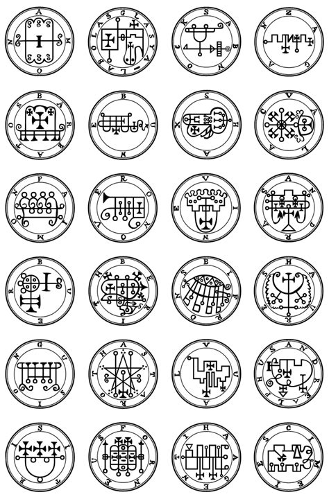 The Seal Of 72 Demons Demon Symbols Magic Symbols Occult Symbols