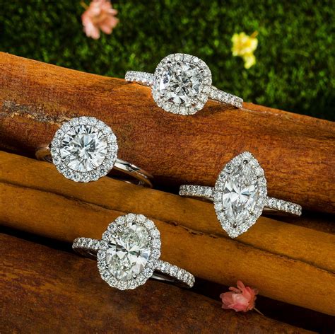 Oval Halo Diamond Engagement Ring Tone — Sampieri Ubicaciondepersonas