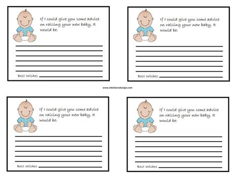 Free printable baby prediction and advice cards baby prediction and advice game is one of the fun and ice breaker games that is sure to keep your guests entertained for hours. Free Baby Advice Cards Template | Baby Shower Advice Cards Baby Boy | Baby shower advice cards ...