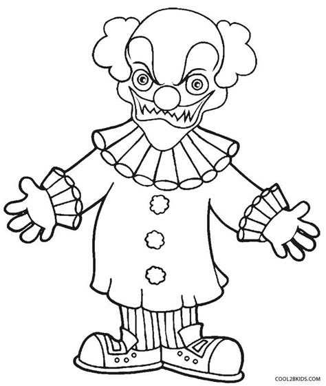 Scary Clown Coloring Pages Coloring Home