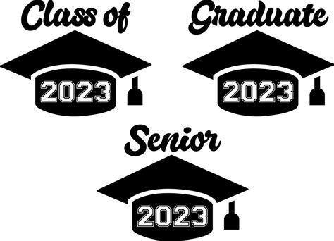 Graduation Svg Bundle 2023 Graduation Cap Svg Classe De 2023 Modèle De