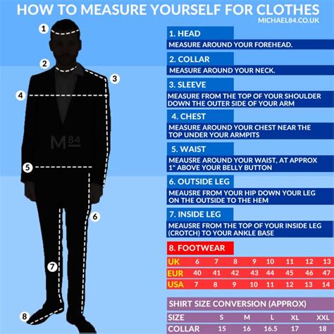 how to measure your body for clothes men s size guide michael 84