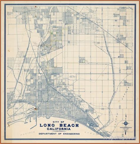 Long Beach City Beach Long Beach Ca Map