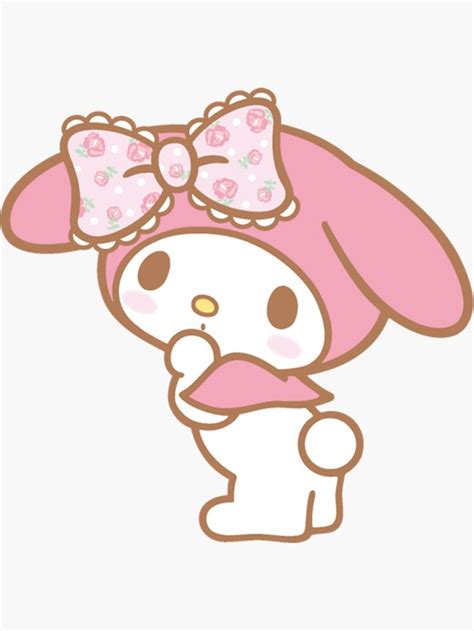 Cute Pink Bunny Sticker By Gabbie I かわいいステッカー ハローキティー マイメロディ