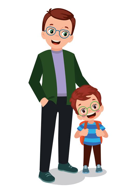 father and kids happy family 15016684 Vector Art at Vecteezy