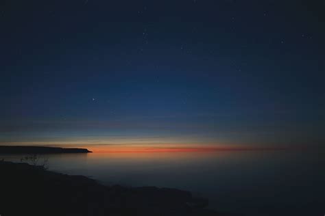 Starry Night Calm Sunset 5k Wallpaperhd Nature Wallpapers4k