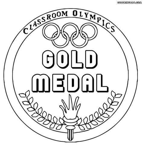 Medal Olympic Coloring Gold Pages Drawing Sport Getdrawings Sketch Coloring Page Sports