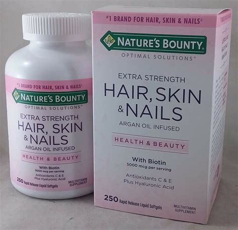 Buy Natures Bounty Hair Skin Nails 5000 Mcg Of Biotin 250 Coated S