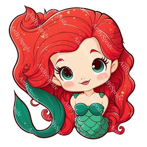 Ariel Mermaid Mermaid Art Mermaid Theme Birthday Doodle Cartoon