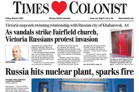 Recent Issues Of The Times Colonist Being Added To Pressreader Victoria Times Colonist