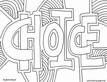 Coloring Word Doodle Pages Choice Printable Info