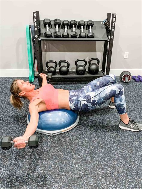 Bosu Ball Workout Chest Core And Quads Happy Healthy Mama