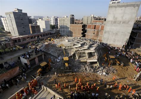 Greater Noida Building Collapse 4 Dead And More Than 40 Trapped Under