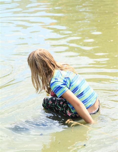 Little Girl Soaking Wet In Water Stock Photo Image 57410896