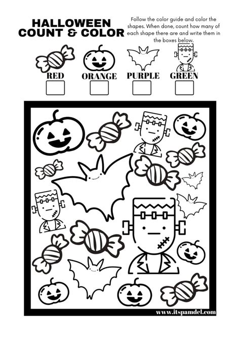 Free Printable Halloween I Spy Count And Color Activity Page For Kids