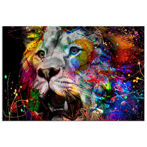 Bilder wohnzimmer abstrakt 35 beautiful bild mehr als for bilder. LEINWAND Deko BILD Abstrakt Löwe Wandbilder XXL Kunstdruck ...