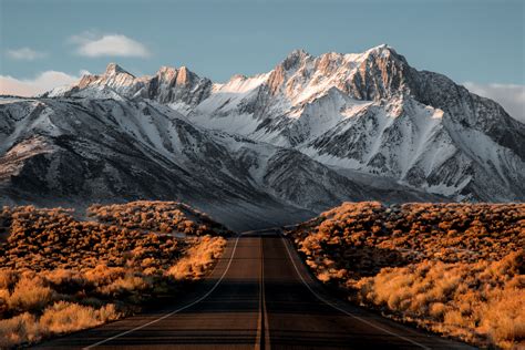 Beautiful Snowy Mountains Road Hd Nature 4k Wallpapers Images
