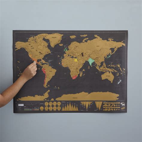 Scratch Map Deluxe Scratch Off Wall Maps Uncommongoods