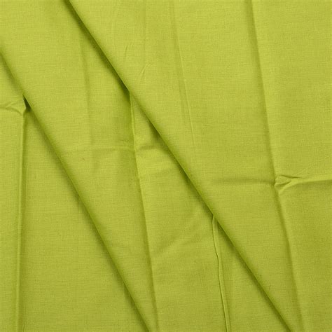 Buy Green Plain Slub Cotton Handloom Fabric 40207