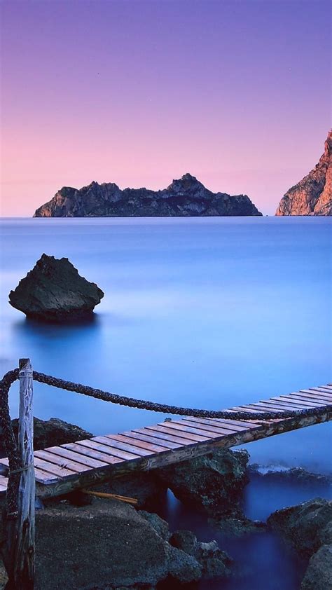 Wooden Dock Relaxing Ocean Landscape Tap To See More