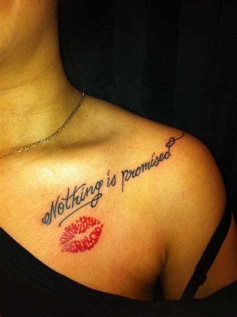 It can be a single word or phrase. Images For > Tumblr Girly Tattoos | Kiss tattoos, Lip ...