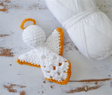 Crochet Granny Square Angel Christmas Ornament Sewrella