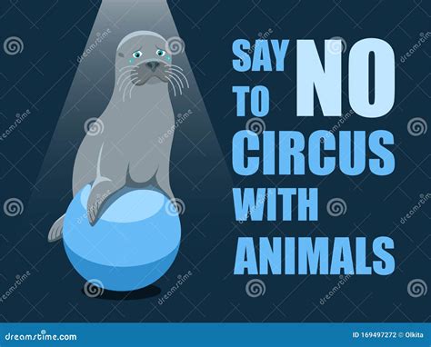 Dites Non Au Cirque Avec Des Animaux Affiche Contre Les Abus Des