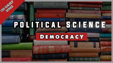 Introduction To Democracy Political Science Css Preparation Youtube