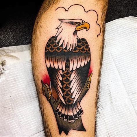 American Traditional Eagle Arm Tattoo