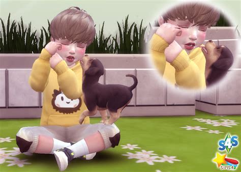 Sims 4 Ccs The Best Toddler And Puppy Pose By A Lucky Day