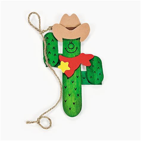 Western Cactus Magnet Craft Kit Oriental Trading Cowboy Crafts