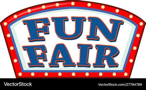 Sign Template At Fun Fair Royalty Free Vector Image