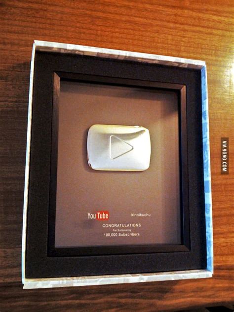 It takes 2 to 3 months or more for the award (a youtube silver play button) to reach your destination. Maybe one day I can put this in my office... YouTube ...