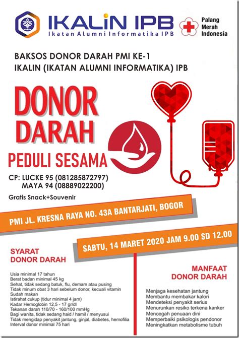 Undangan Baksos Donor Darah Ikalin Ke Ikalin Ipb