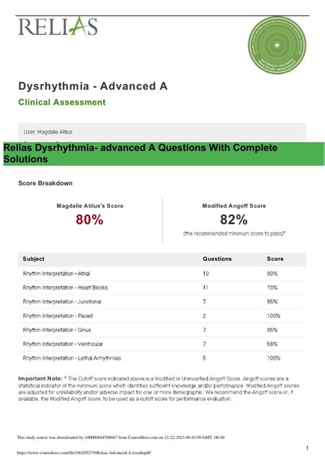 Relias Dysrhythmia Advanced A Quizlet