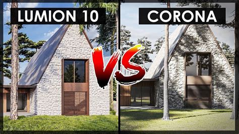 Lumion 10 Vs Corona Render Exterior Modern Villa Youtube