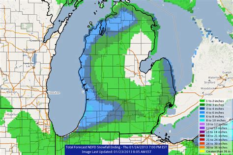 Snowed In Map Shows Predicted Lake Effect Totals For West