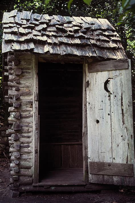 Log Outhouse Photograph By Sally Weigand