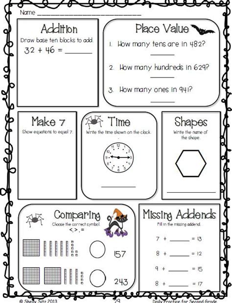 Second Grade Common Core Math Worksheets