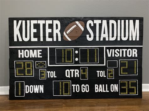 Decorate Your Nursery With A Customized Football Scoreboard Made Out Of